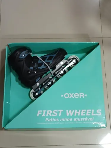 Patins Oxer Ajustável 37-40 + Kit de Proteção | Estado de Novo