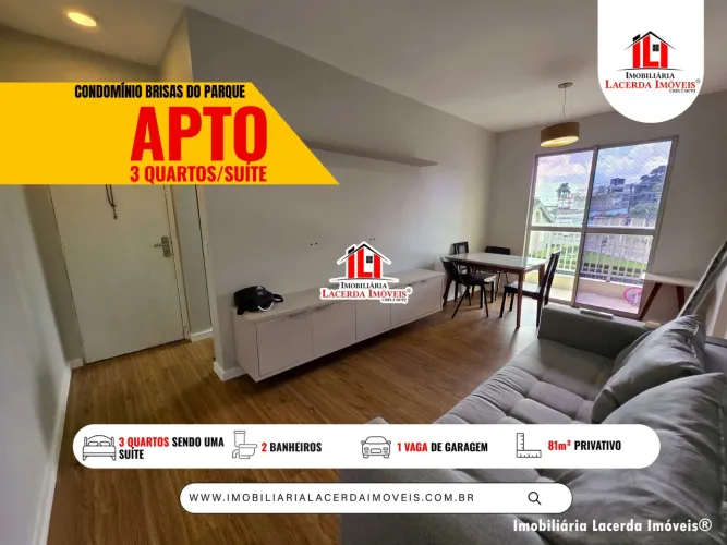 Brisas do Parque Residencial Club - Apartamento 3 Quartos Sendo 1 Suíte no Laranjeiras
