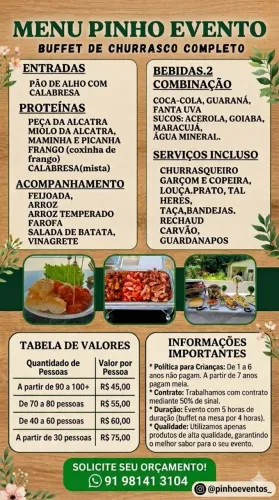 Buffet de churrasco completo