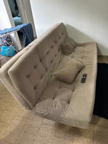 SOFÁ CAMA MARROM - SEMI NOVO
