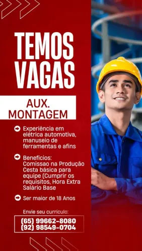 Vaga: Auxiliar de Montagem acessórios para caminhão (oficina)