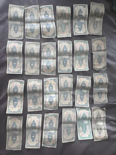 Lote Com 24 Cédulas Antigas Cruzeiro Anos 40 A 60 Para Coleção