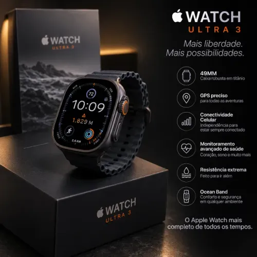 Apple Watch Ultra 3 49mm GPS + Cellular Black Ocean Band