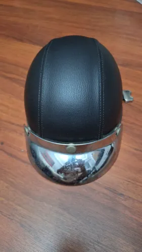 2 capacete Custom coquinho de couro