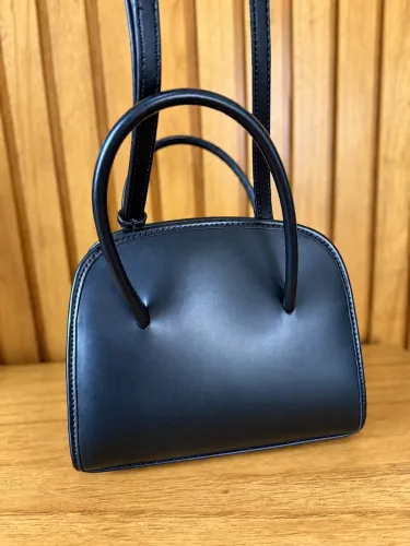 Bolsa Zara Tote Preta Minimalista + Alça Tiracolo Removível