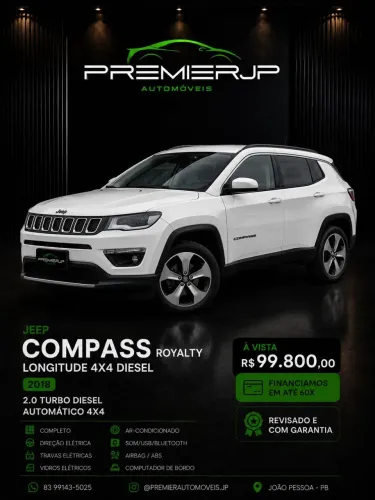 Jeep Compass Longitude 2.0 4X4 Dies. 16V Aut. 2018