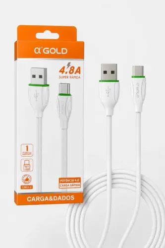 Cabo USB TIPO-C 4.8A 1M a'GOLD CB03-3