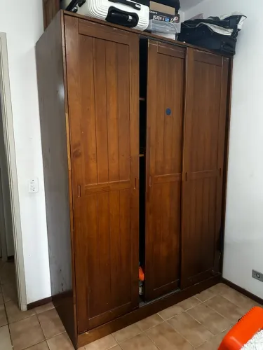 Guarda-Roupa Casal Rudnick 3 Portas de Correr - Madeira Nobre