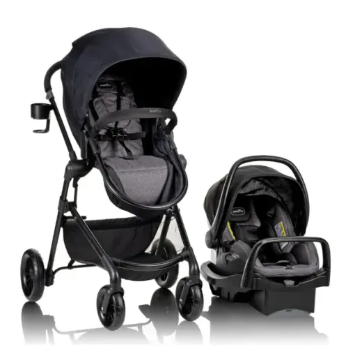 Carrinho de bebê - Sistema De Viagem Modular Evenflo Pivot Com Assento De Carro.