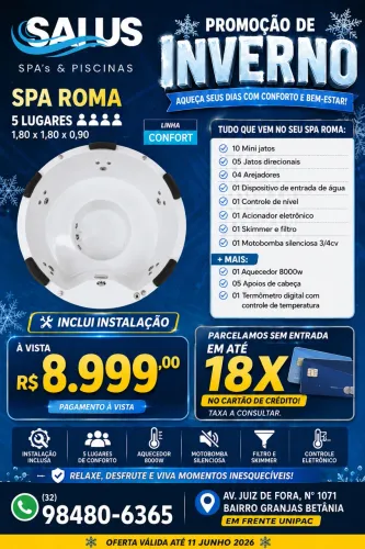 Spa 05 lugares com aquecedor/ bomba e instalação inclusa 