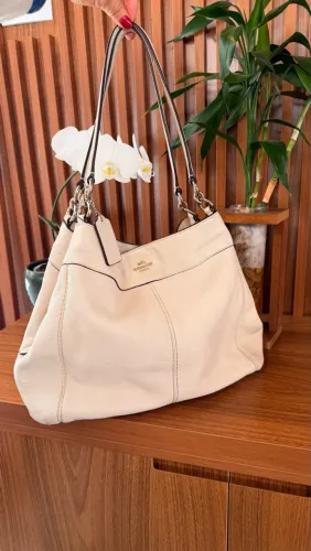 Bolsa saco Coach Off White