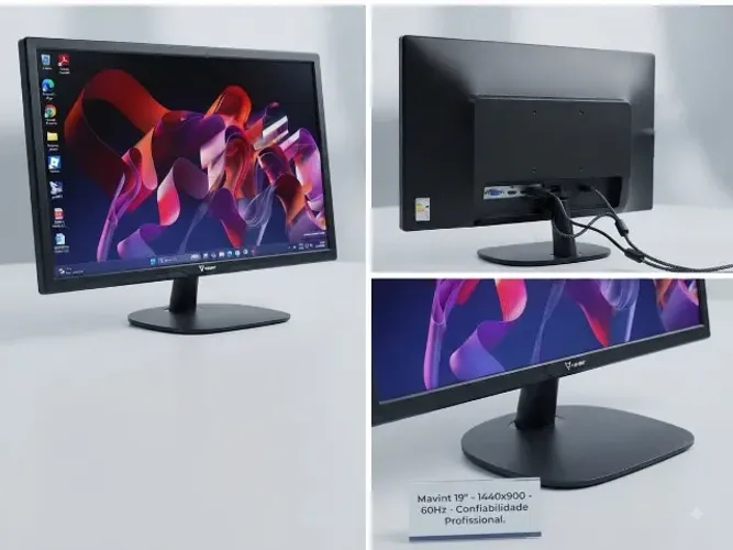 MONITOR MAVINT 19" 60HZ PRETO