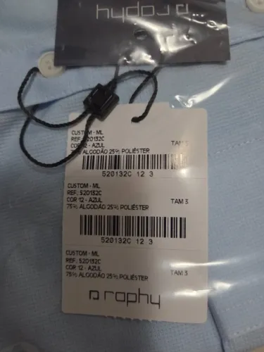 Camisa Nova Raphy Passa Fácil tam. 3 Azul