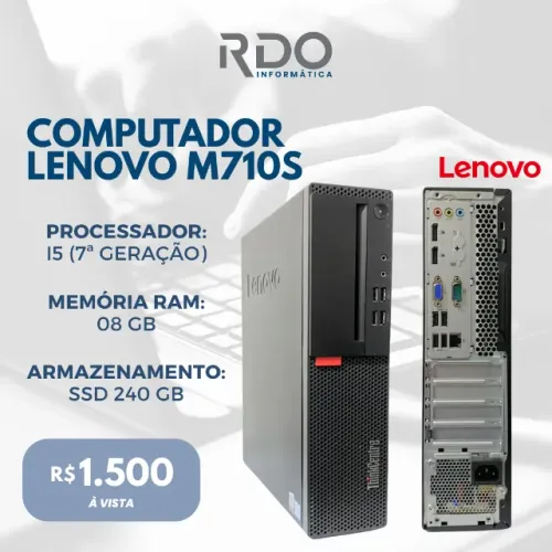 PC M710S Lenovo Core I5 7A 08GB RAM SSD 240GB