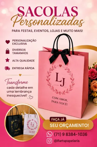 Sacolas pra sua loja ou eventos