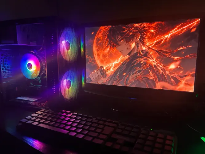 PC Completo Intel i3 8GB RAM HD 500GB Placa GT 610 Monitor Teclado e Mouse