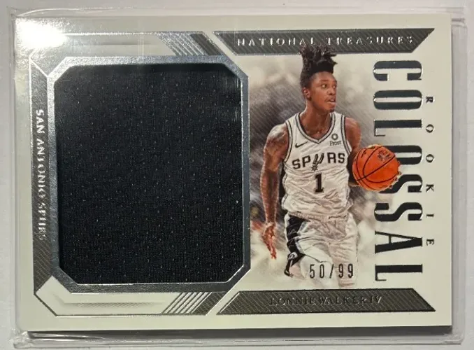 Lonnie Walker /99 Uniforme Game Worn Patch Memo Card NBA Carta Basquete