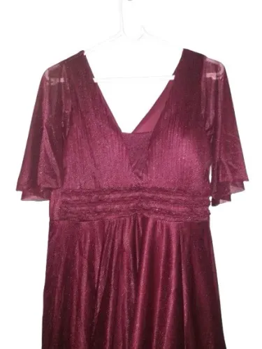 Vestido longo vinho bordô de festa tamanho GG/48