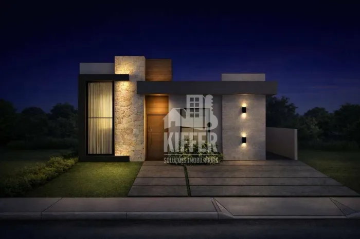 Casa em construção em condominio 3 quartos | 1 Suíte | Projeto moderno à venda por R$ 520.