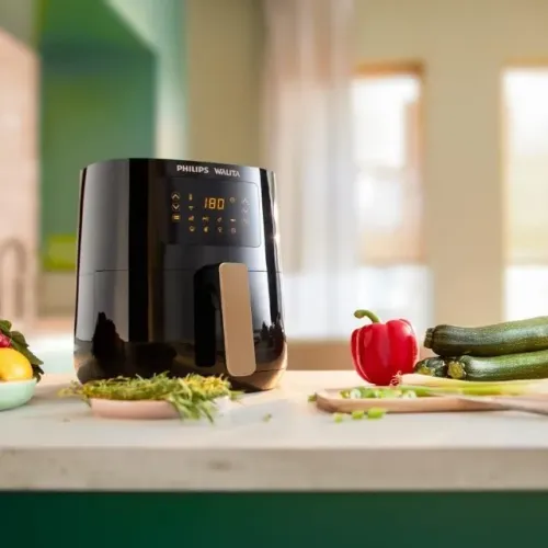 NOVA LACRADA - Philips Walita Preta Fritadeira Airfryer Essential XL Digital, 6.2L 110v