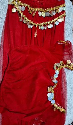 FANTASIA ODALISCA VESTE DE 06 A 8 ANOS USADA APENAS UMA VEZ PARA EVENTO ESCOLAR.