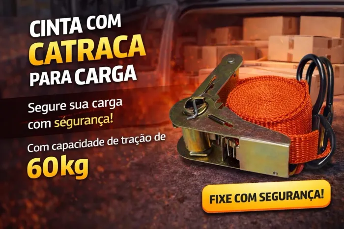 Cinta com catraca para carga 