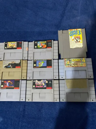 Lote 8 Jogos Super Nintendo + Super Mario Bros. 3 NES | Originais