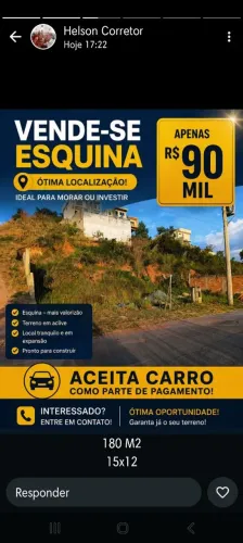 Vendo lote no São damiao enfrente a cidade administrativa
