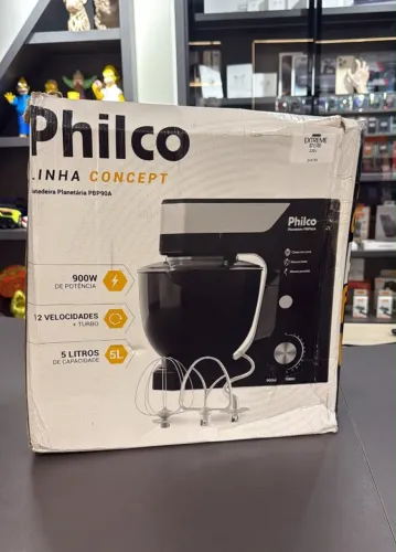 BATEDEIRA PLANETÁRIA PHILCO 900W 5L PRETA 12 VELOCIDADES TURBO