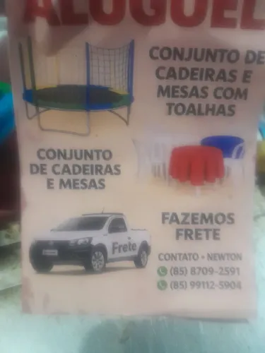 Aluguel de mesas e cadeiras
