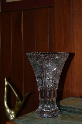 Belo vaso de cristal