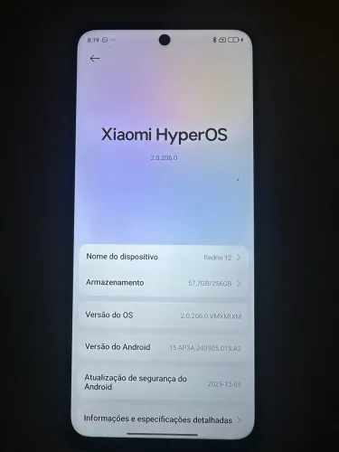 XIAOMI HYPER OS 256 GB baixei o preço 