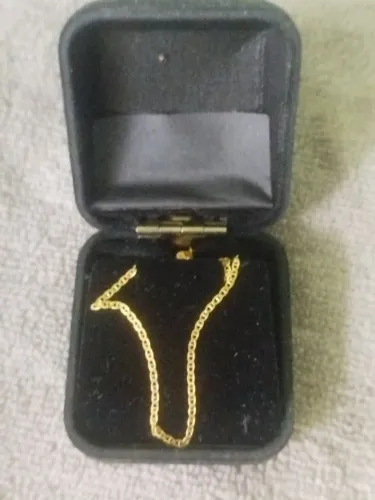 Cordão piastrine com pingente de ouro 18k