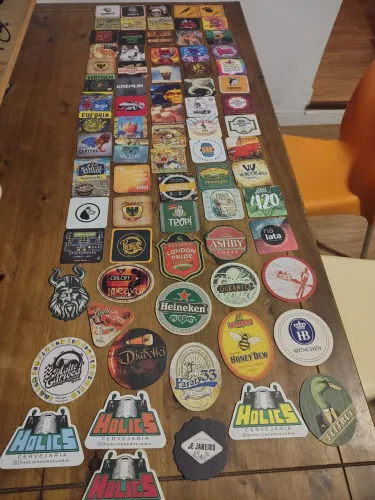 Coleção de bolachas de cervejas