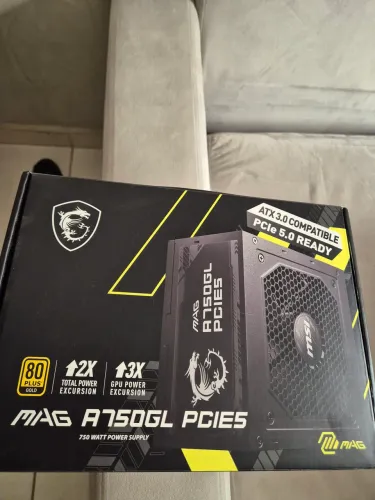 Fonte para PC MSI MAG A750GL 750W | Fonte para Computador 750W