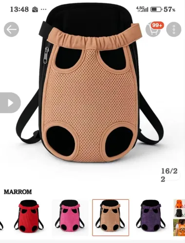 Bolsa canguru para pet (cães e gatos)