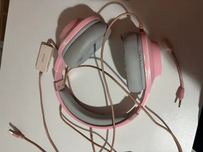 Fone Edifier Rosa Gatinho USB Headset Cat Ear Barato