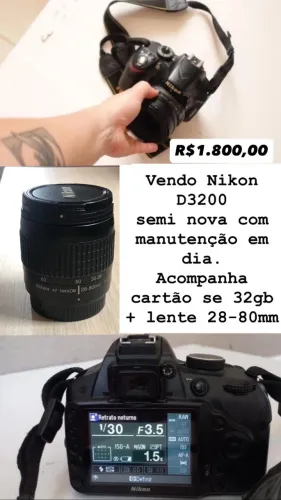 Nikon D3200- câmera fotográfica