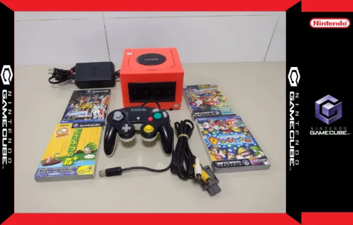 Nintendo Game Cube Vermelho Com Xeno 2.0 + 4 Jogos 