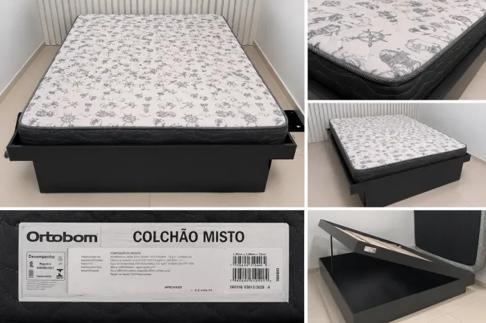 Cama queen com box baú 
