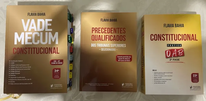 Vade Mecum e Precedentes Constitucional Flávia Bahia + Livro de treinos edição OAB46