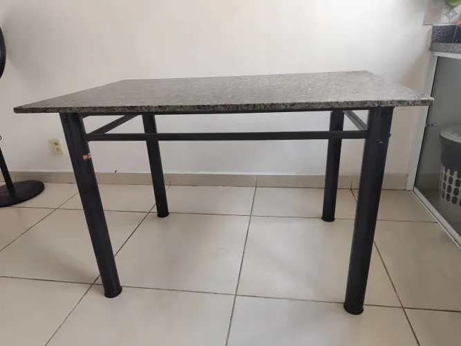 Conjunto de mesa retangular de cozinha com cadeiras