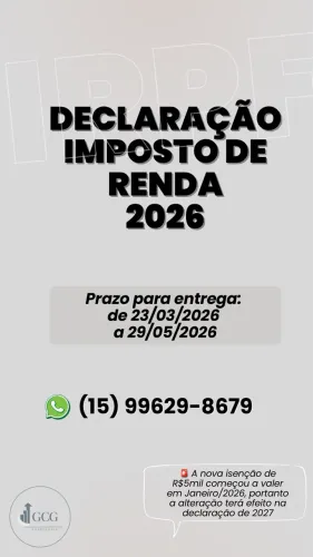 DECLARAÇÃO IMPOSTO DE RENDA 2026