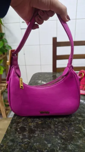 Santa Lolla bolsa de ombro na cor rosa