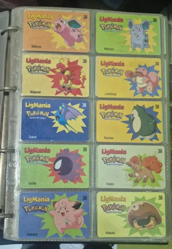 Coleção Completa Cartão Telefônico Pokémon LigMania (30 Cartões) Ano 2000