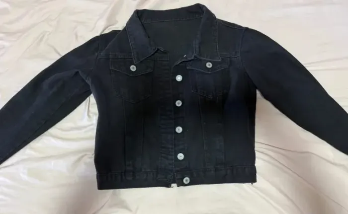 Jaqueta Jeans Preta Shein PP