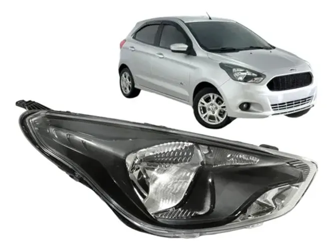 Farol Ford Ka 2015 2016 2017 2018 Mascara Negra Novo Ld Direito