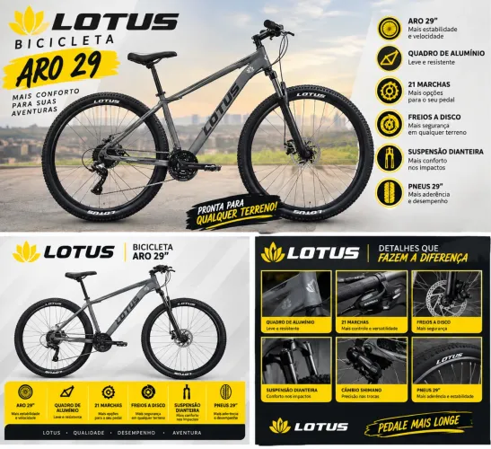Vendo ou Troco Bicicleta Lotus Aro 29 NUNCA USADA