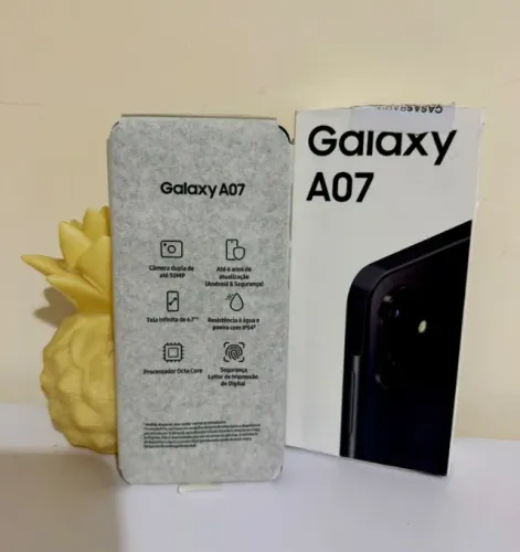 Samsung Galaxy A07 Preto 256GB - 8GB RAM - Com Nota Fiscal e Garantia