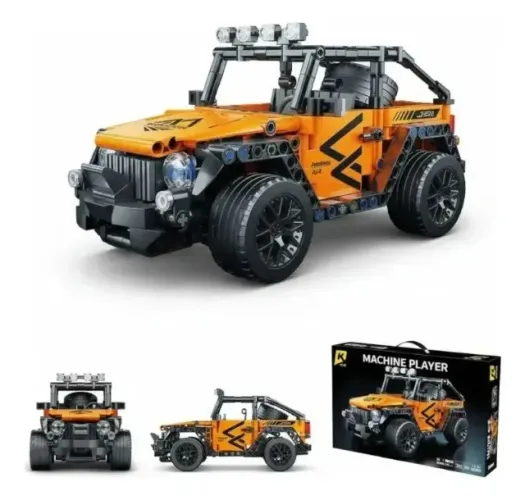 Blocos De Montar Jeep Off-road 4x4 Inercial 475 Peças 1:18